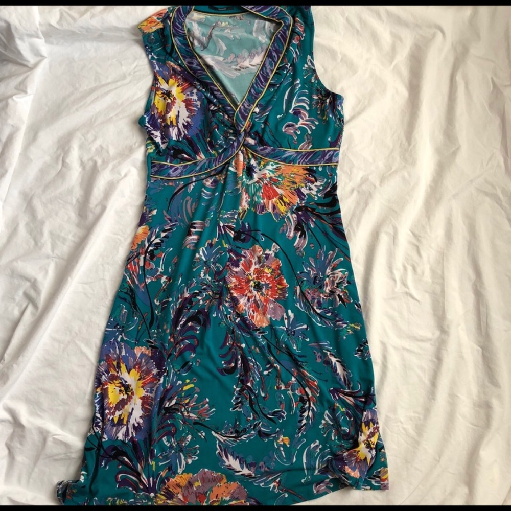 Tahari Floral Dress Size M EUC